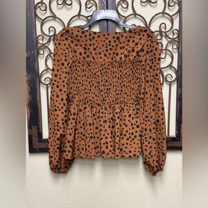 Shein long bubble sleeve with ruched chest